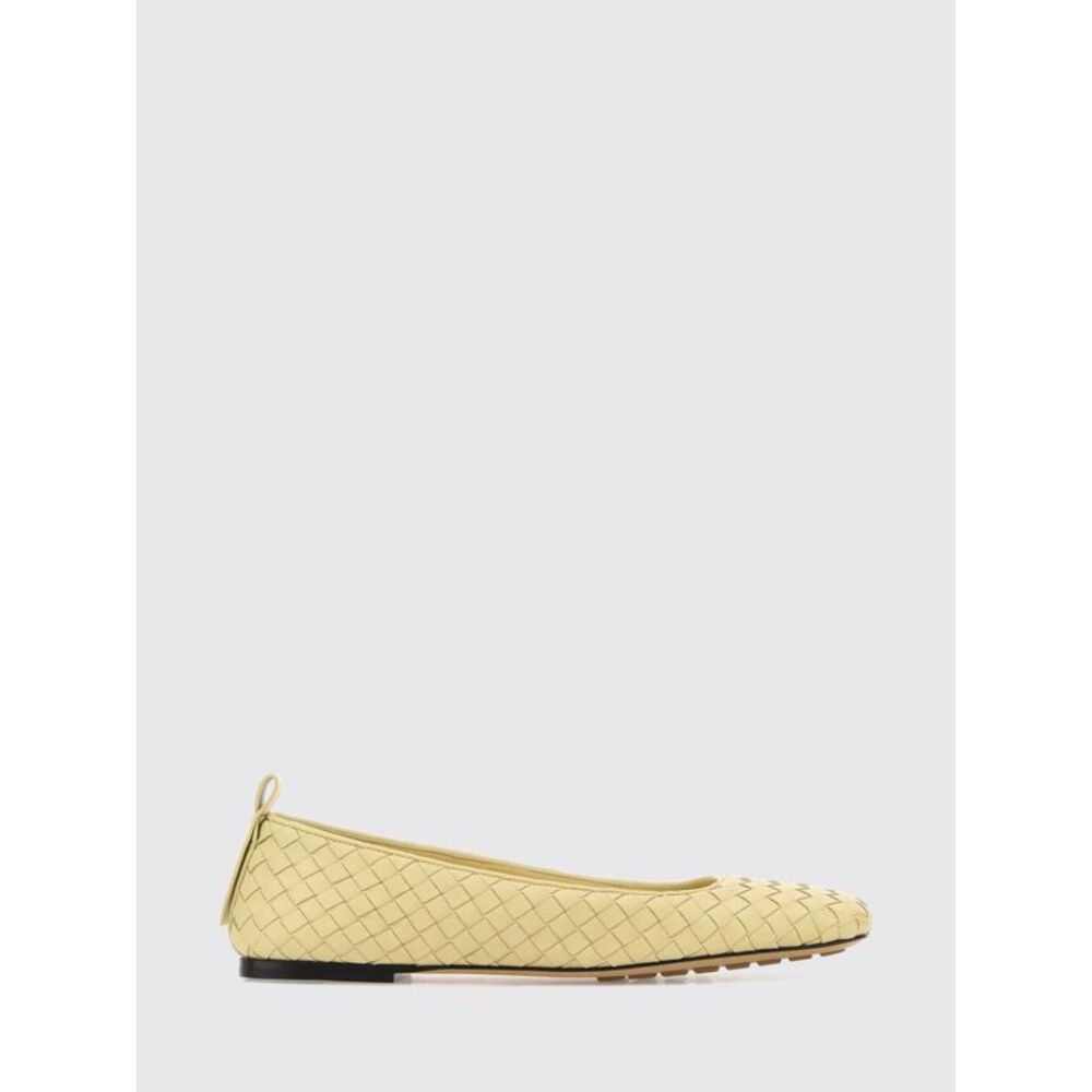 Bottega Veneta Charlotte Woven Lambskin Square-Toe Ballet Flats